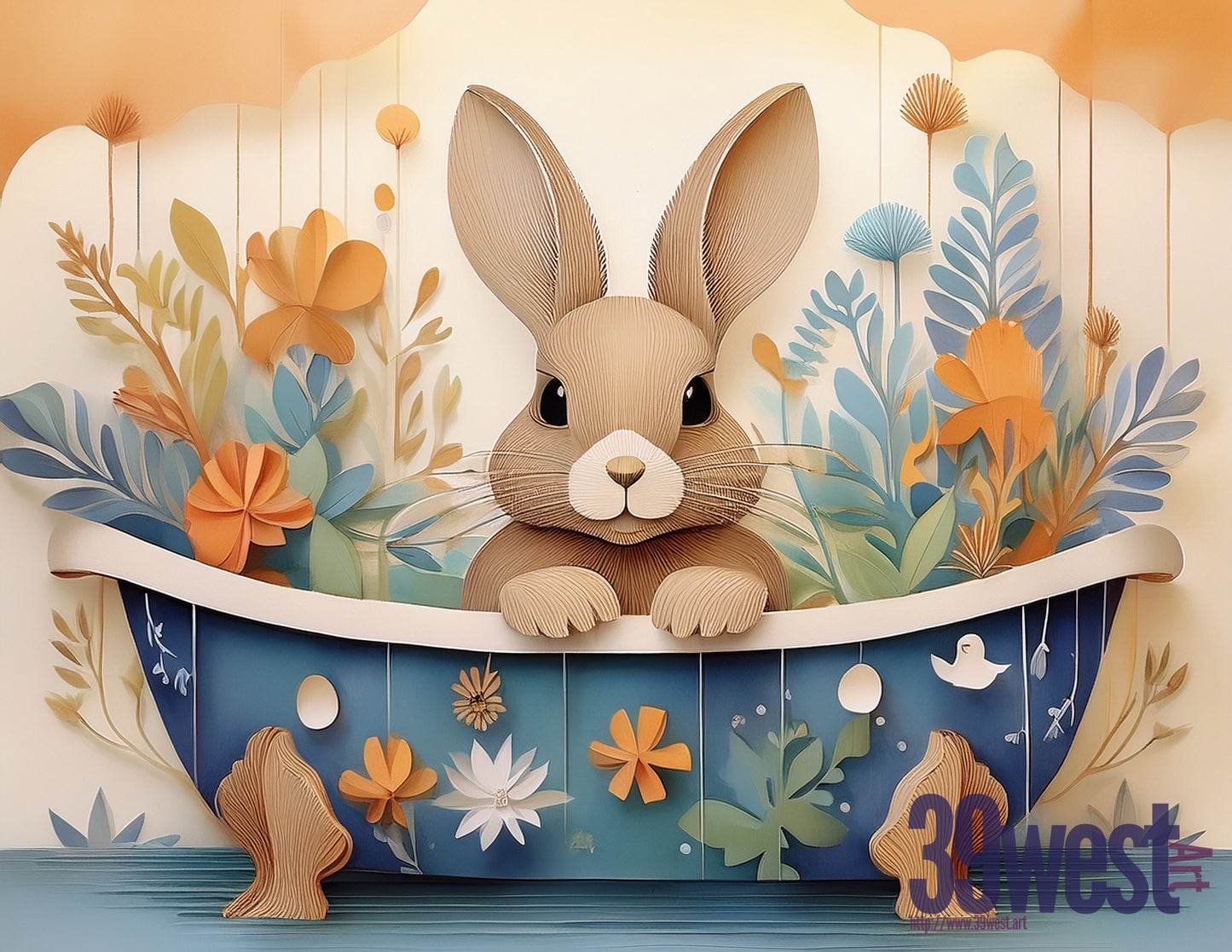 Bunny in a Bathtub