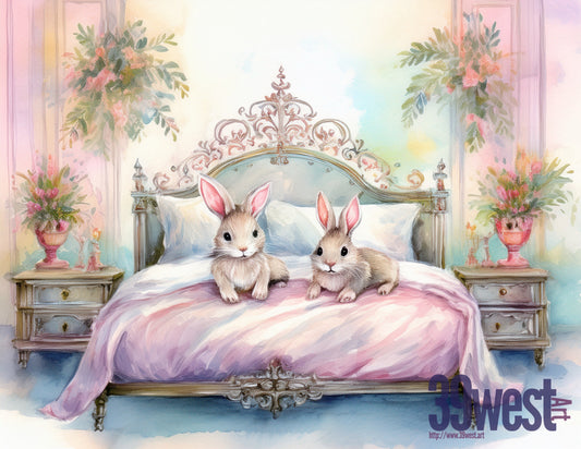 Bunnies on the Bed